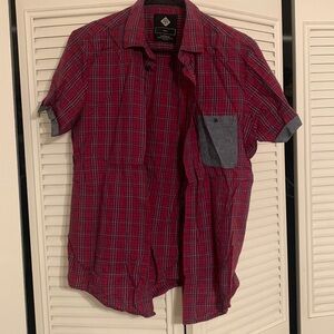 Plaid button down shirt
